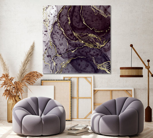 Contemporary Purple Pattern Canvas Print ArtLexy 1 Panel 12"x12" inches 