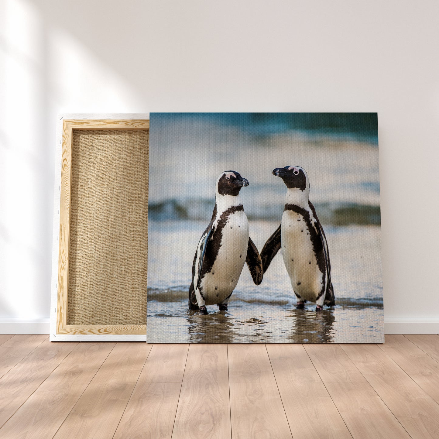 Couple of African Penguins Canvas Print ArtLexy   