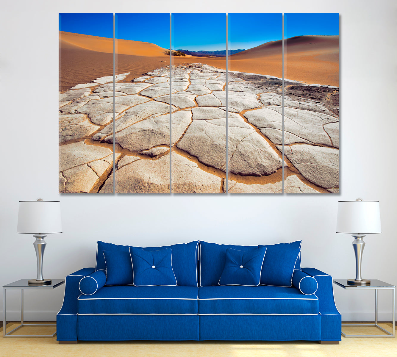Death Valley Sand Dunes California Canvas Print ArtLexy 5 Panels 36"x24" inches 