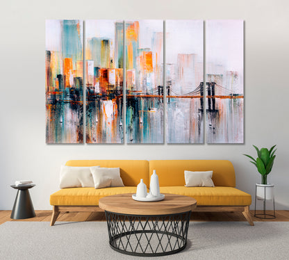 Amazing Abstract Brooklyn Bridge New York Canvas Print ArtLexy   