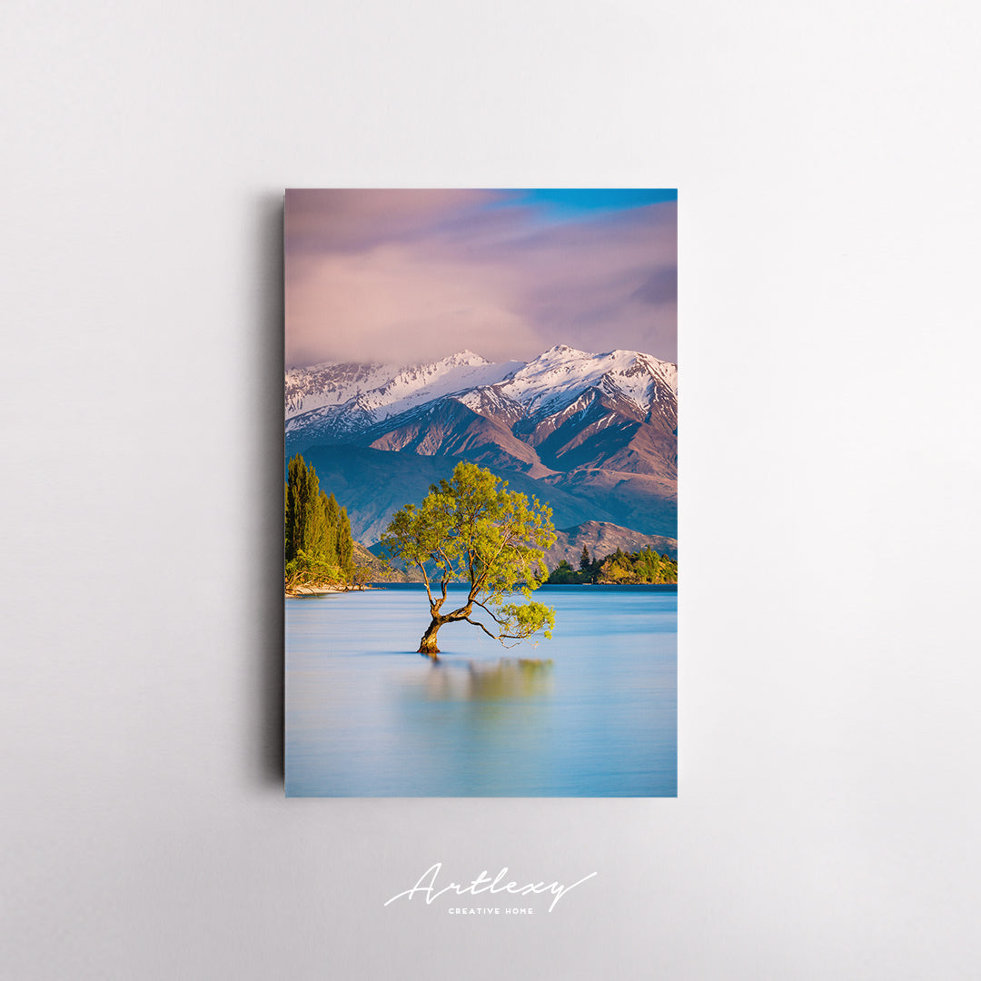 Wanaka Tree in Summer New Zealand Canvas Print ArtLexy   