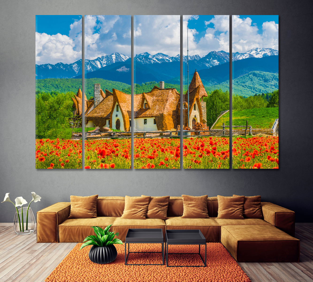 Clay Castle Valley Of Fairies Romania Canvas Print ArtLexy 5 Panels 36"x24" inches 