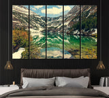 Hidden Lake in Glacier National Park Montana Canvas Print ArtLexy 5 Panels 36"x24" inches 