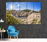 Odeon Theatre Athens Greece Canvas Print ArtLexy 5 Panels 36"x24" inches 