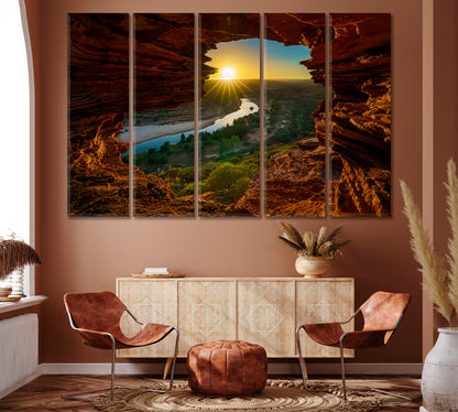 Kalbarri National Park Australia Canvas Print ArtLexy 5 Panels 36"x24" inches 