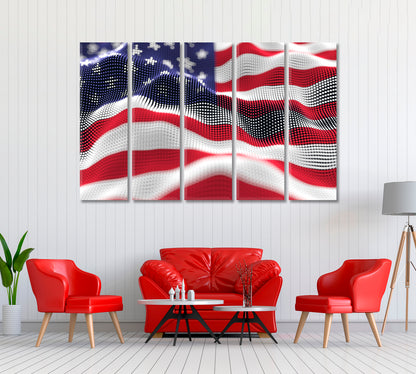 Abstract United States of America Flag Canvas Print ArtLexy   