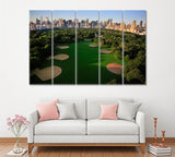 Central Park Manhattan New York Canvas Print ArtLexy 5 Panels 36"x24" inches 