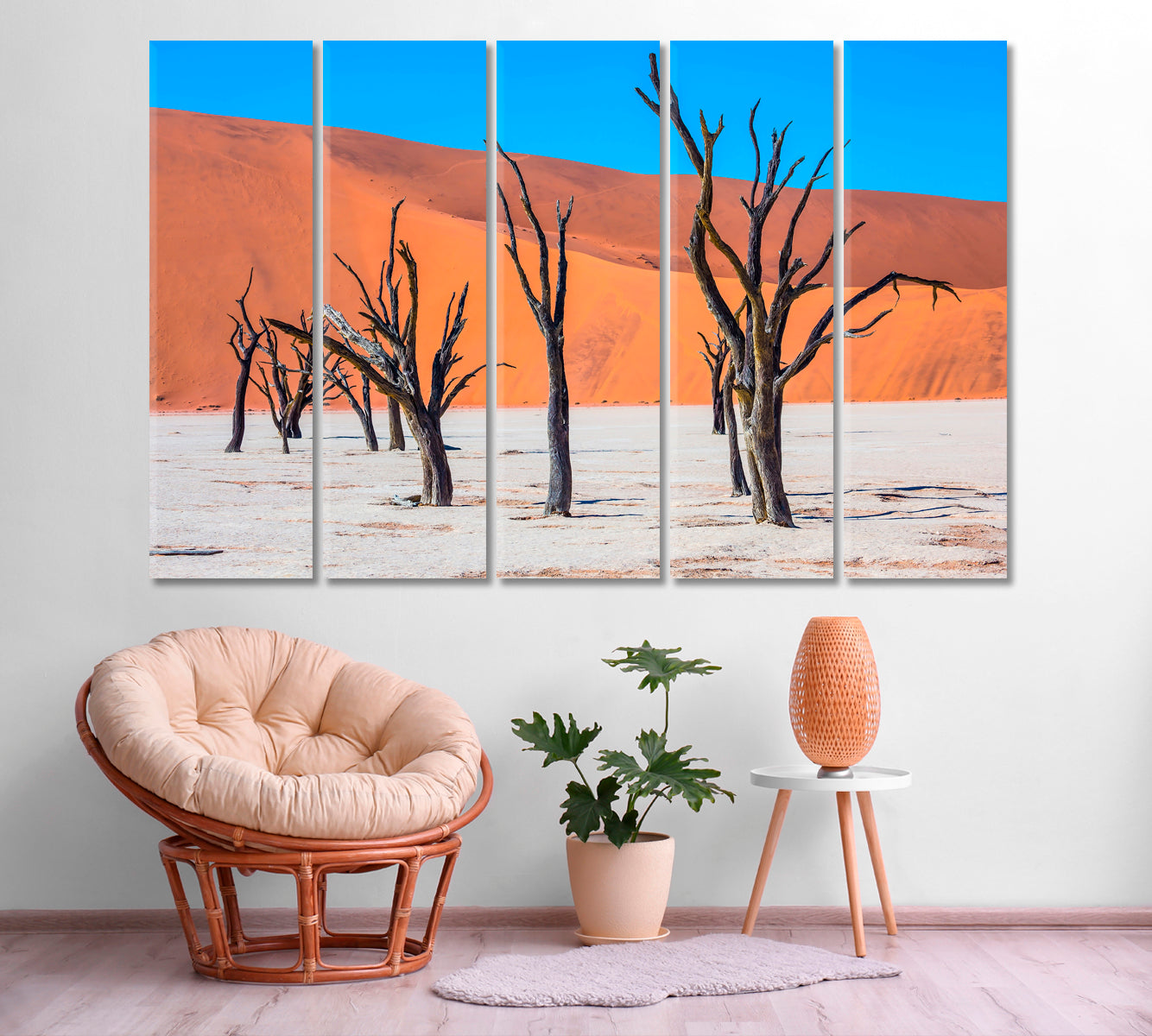 Deadvlei Namib Naukluft National Park Canvas Print ArtLexy 5 Panels 36"x24" inches 