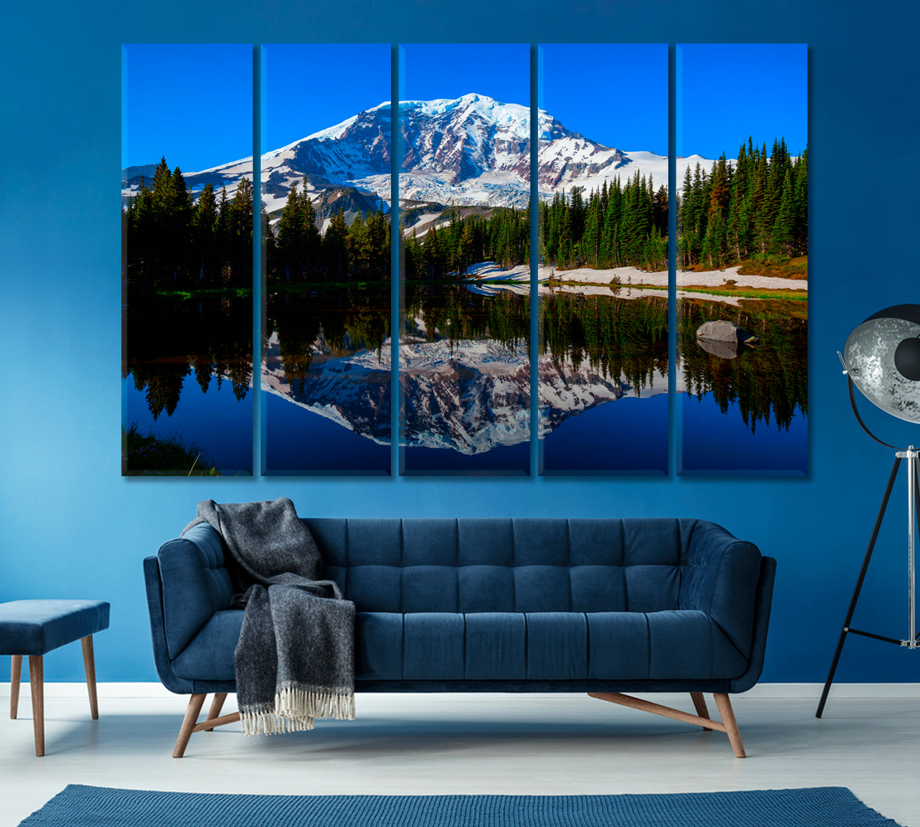 Mount Rainier National Park Washington Canvas Print ArtLexy 5 Panels 36"x24" inches 