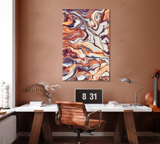 Modern Marble Fluid Art Canvas Print ArtLexy 1 Panel 16"x24" inches 