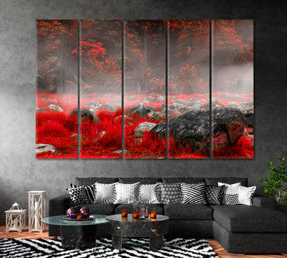 Red Beach Panjin Canvas Print ArtLexy 5 Panels 36"x24" inches 