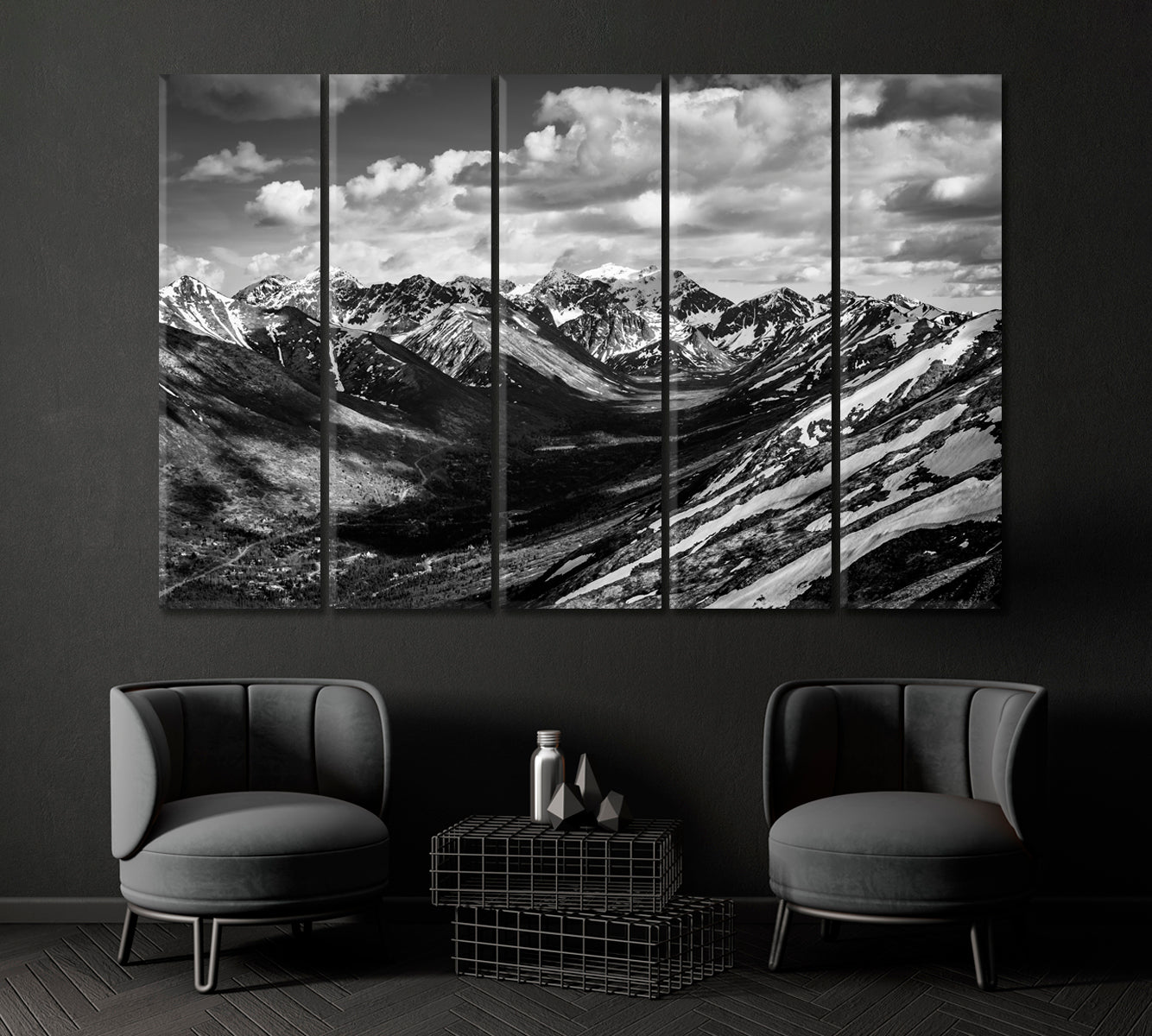 Chugach State Park Alaska Canvas Print ArtLexy 5 Panels 36"x24" inches 