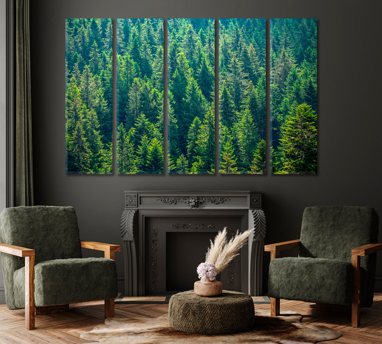 Spruce Forest Landscape Canvas Print ArtLexy   