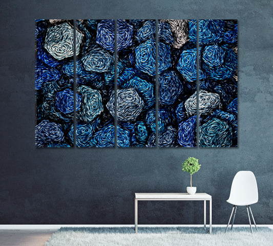 Abstract  Modern Cube Pattern Canvas Print ArtLexy 5 Panels 36"x24" inches 