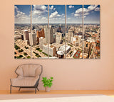 Downtown Detroit Skyline Canvas Print ArtLexy 5 Panels 36"x24" inches 