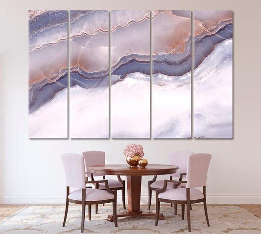 Luxury Marble Stone Canvas Print ArtLexy 5 Panels 36"x24" inches 