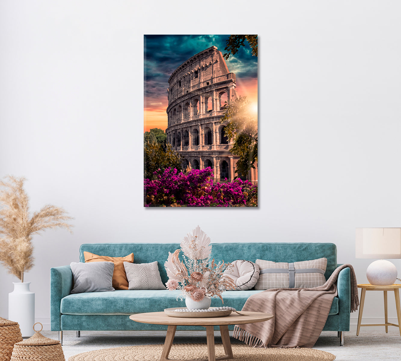 Colosseum in Rome at Sunrise Italy Canvas Print ArtLexy   