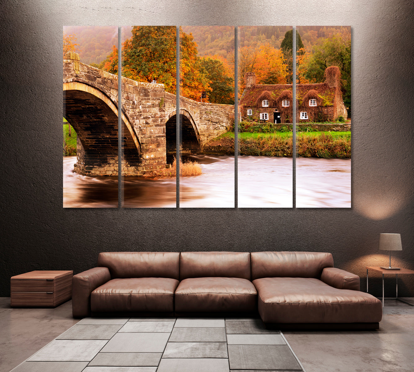 Autumn Llanrwst North Wales Canvas Print ArtLexy   