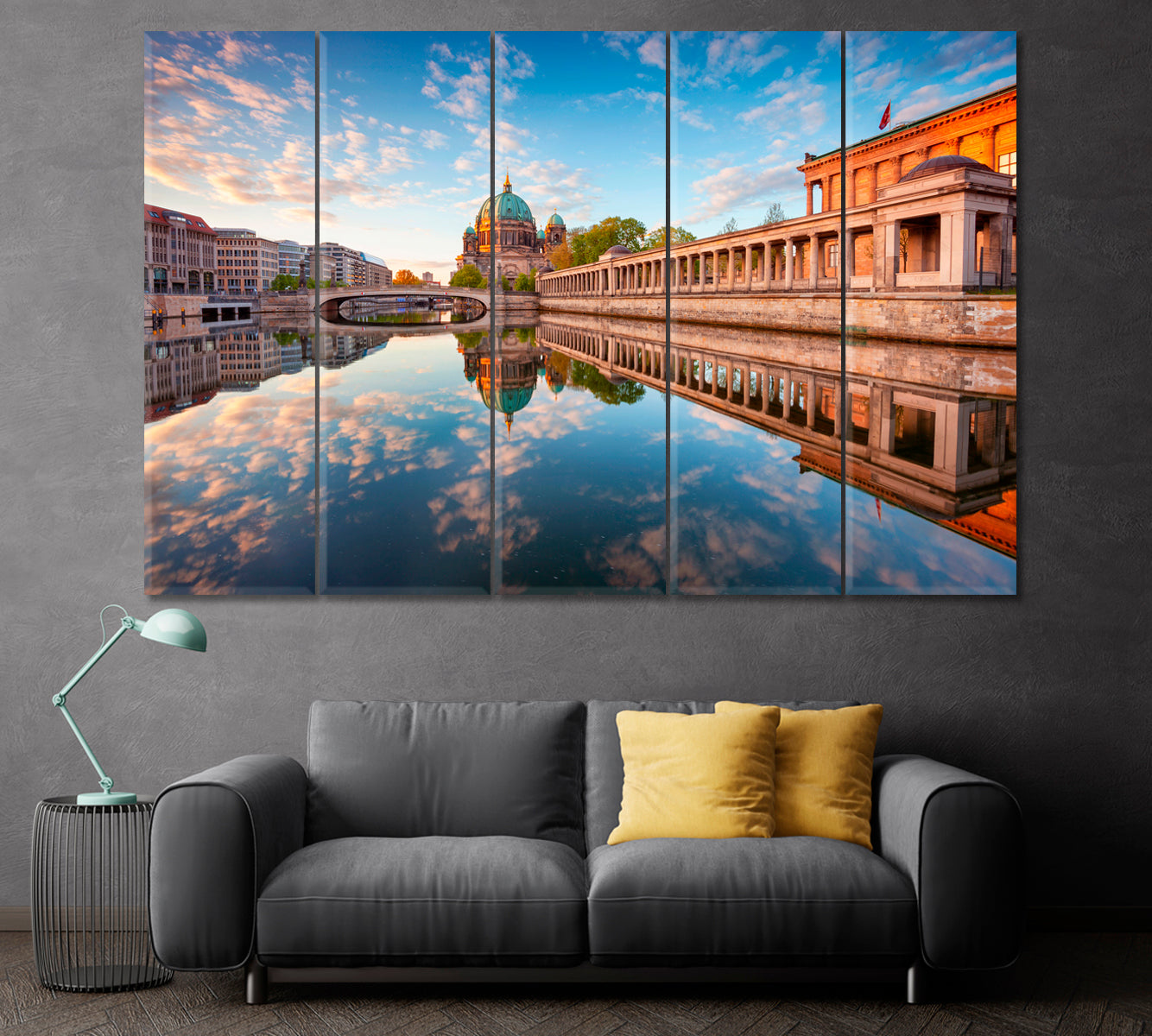 Berlin Cathedral Germany Canvas Print ArtLexy 5 Panels 36"x24" inches 