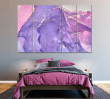 Abstract Marble Mixed Ink Pattern Canvas Print ArtLexy 5 Panels 36"x24" inches 