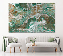 Green Marble Canvas Print ArtLexy 5 Panels 36"x24" inches 