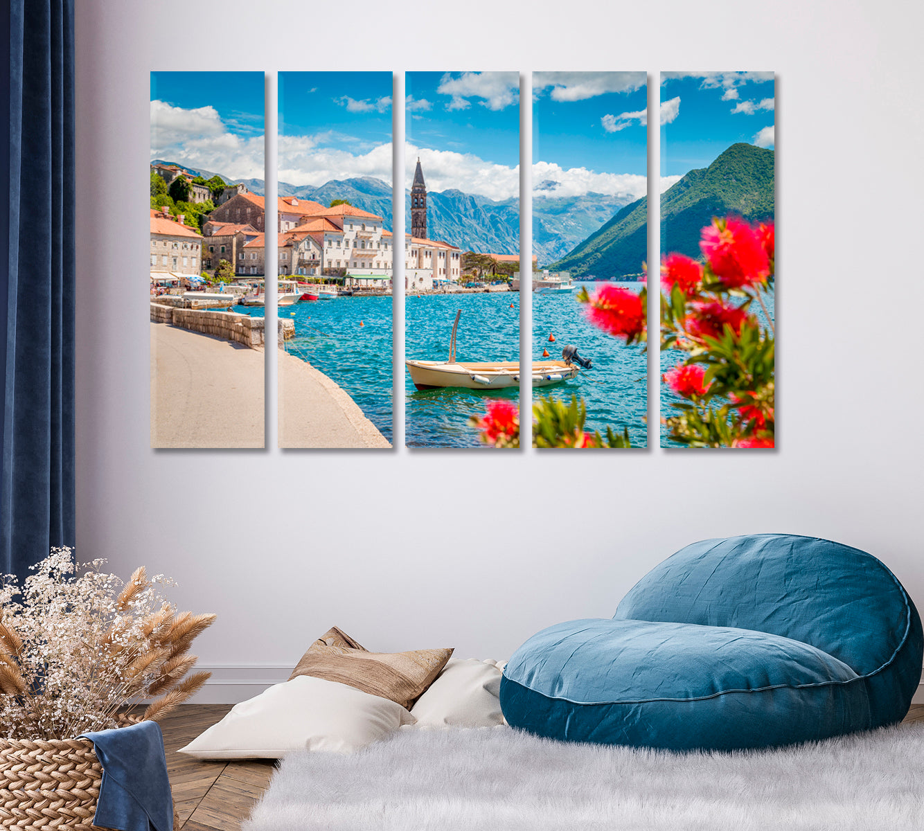 Perast Town in Bay of Kotor Montenegro Canvas Print ArtLexy   
