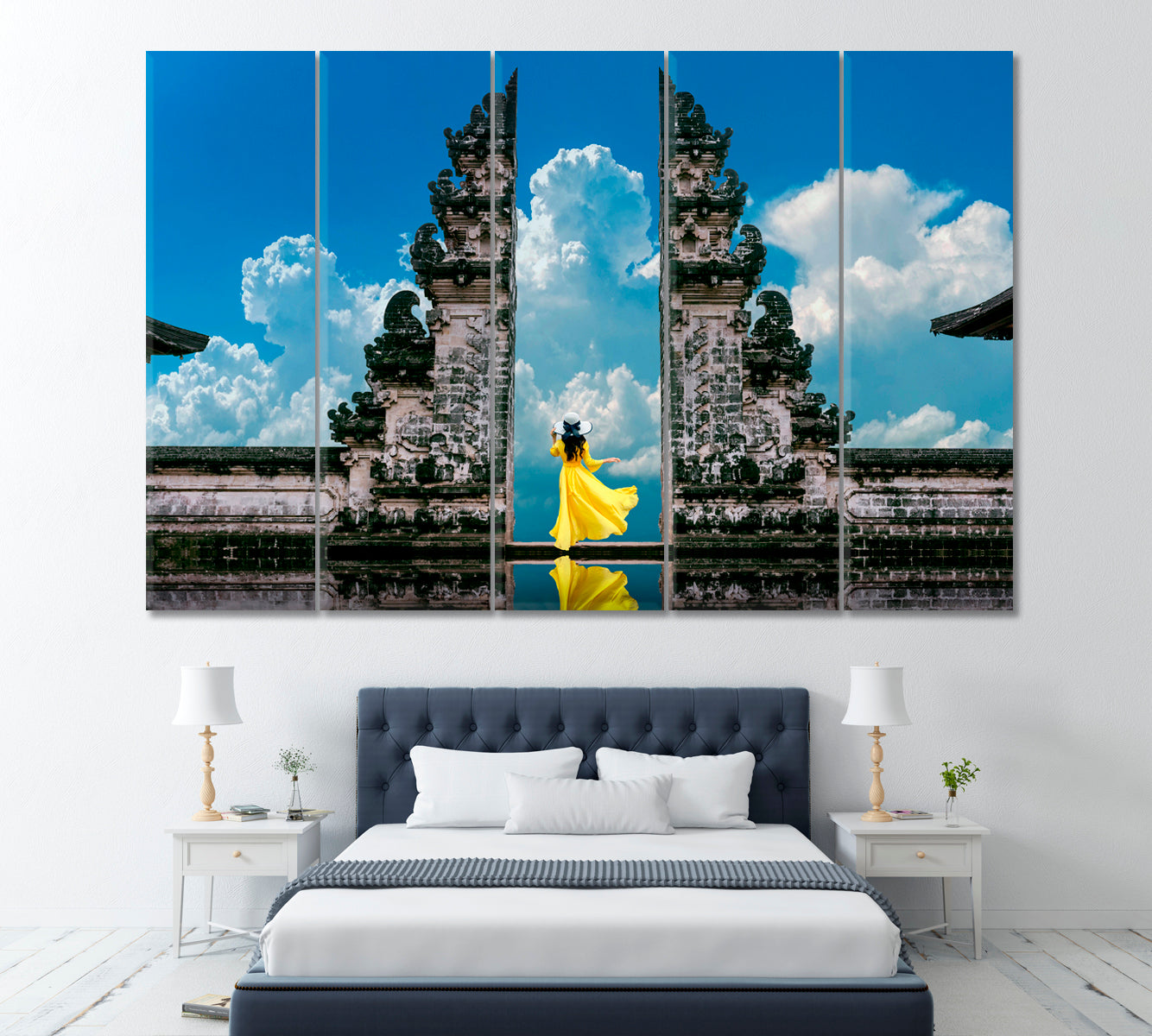Gates of Heaven Lempuyang Temple Bali Canvas Print ArtLexy 5 Panels 36"x24" inches 