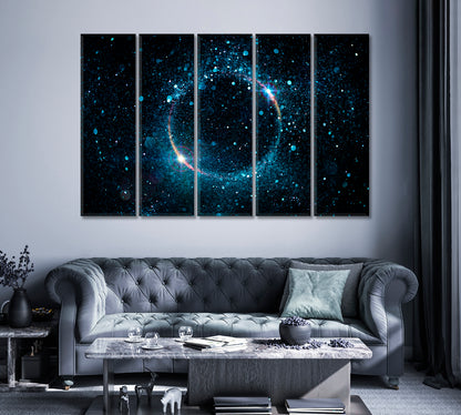 Abstract Shiny Planet in Space Canvas Print ArtLexy   