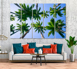 Palm Trees Rio de Janeiro Brazil Canvas Print ArtLexy 5 Panels 36"x24" inches 