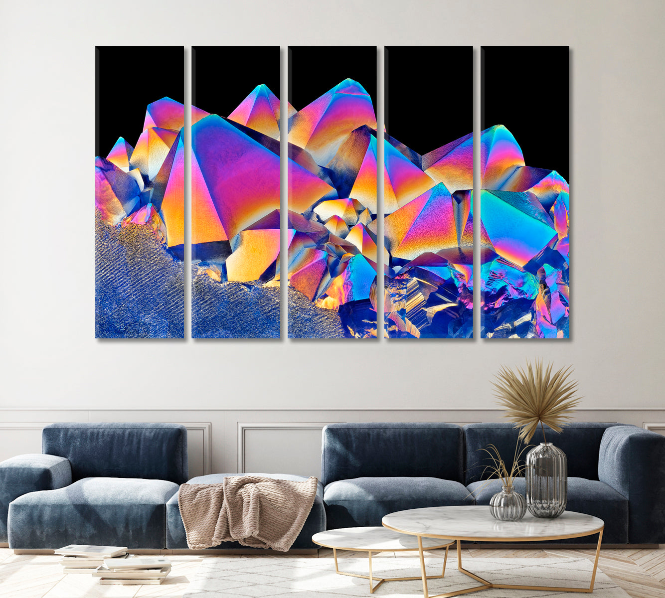 Amazing Blue Rainbow Crystal Amethyst Quartz Canvas Print ArtLexy   