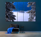 Eibsee Lake in Winter Germany Canvas Print ArtLexy 5 Panels 36"x24" inches 