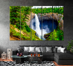 Helmcken Falls British Columbia Canada Canvas Print ArtLexy 5 Panels 36"x24" inches 