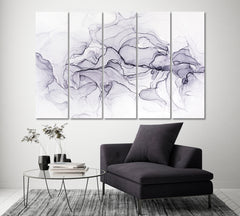 Minimalist Marble Swirls Canvas Print ArtLexy 5 Panels 36"x24" inches 