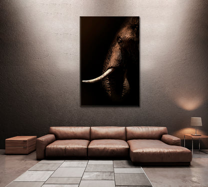 Elephant Portrait Canvas Print ArtLexy   
