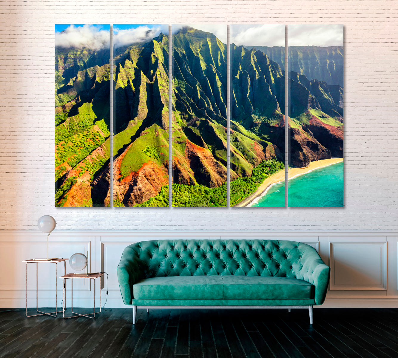 Na Pali Coast Hawaii Canvas Print ArtLexy 5 Panels 36"x24" inches 