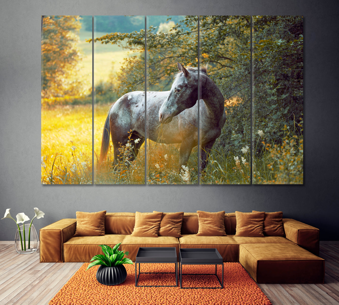Appaloosa Horse Canvas Print ArtLexy 5 Panels 36"x24" inches 