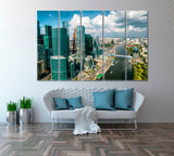 Moscow-City Cityscape Canvas Print ArtLexy 5 Panels 36"x24" inches 