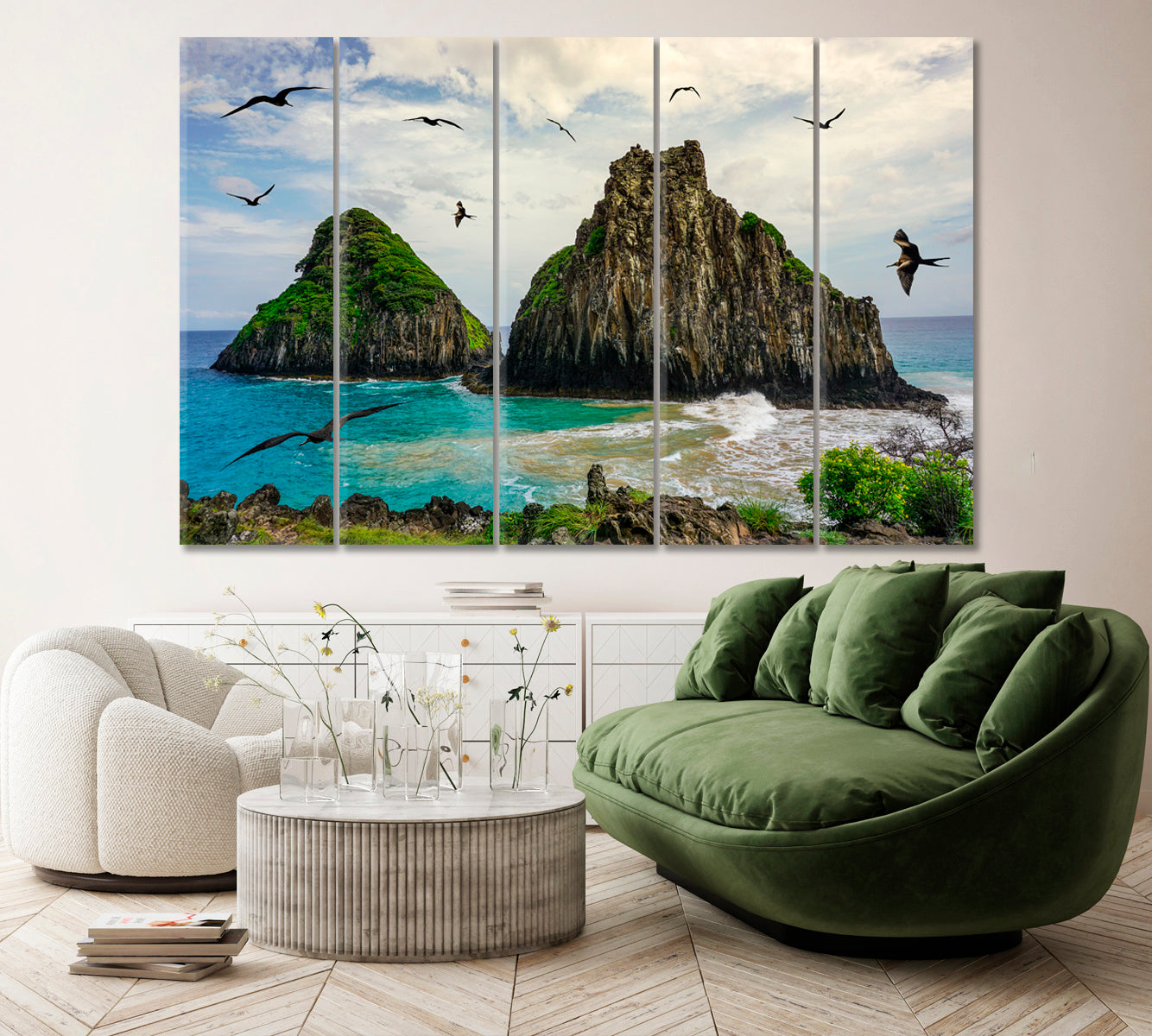 Marine National Park from Fernando De Noronha Brazil Canvas Print ArtLexy 5 Panels 36"x24" inches 