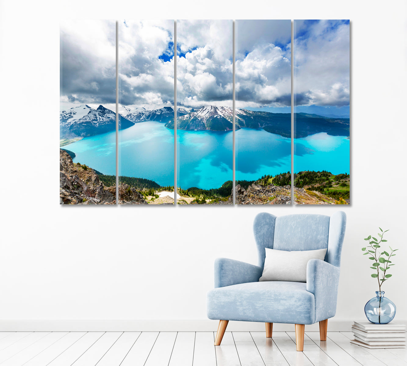 Garibaldi Lake British Columbia Canada Canvas Print ArtLexy 5 Panels 36"x24" inches 