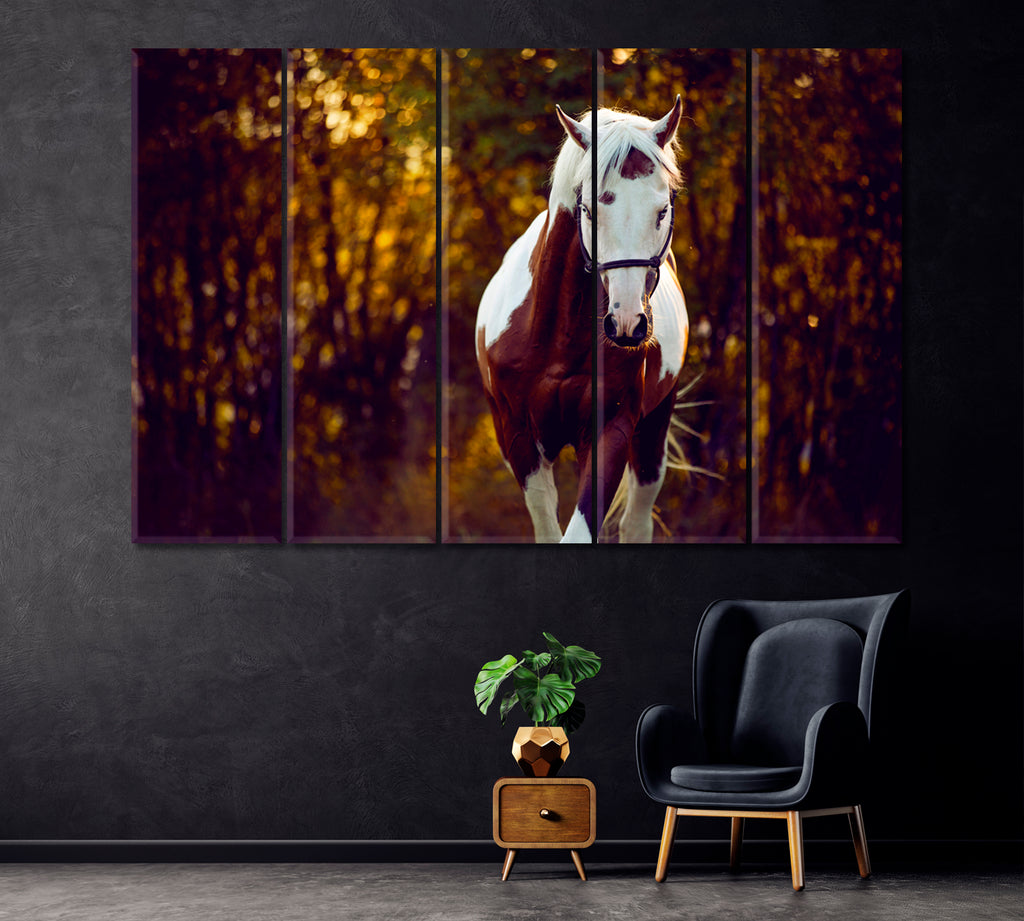 Beautiful Stallion Canvas Print ArtLexy 5 Panels 36"x24" inches 