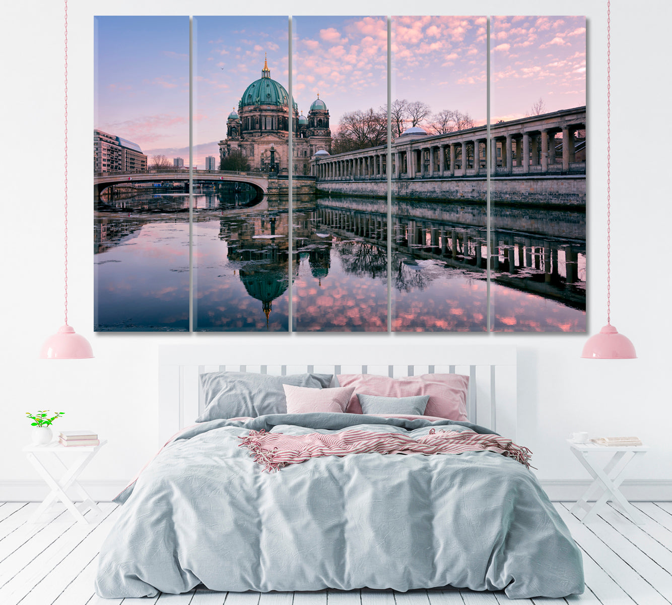 Berlin Cathedral Canvas Print ArtLexy 5 Panels 36"x24" inches 