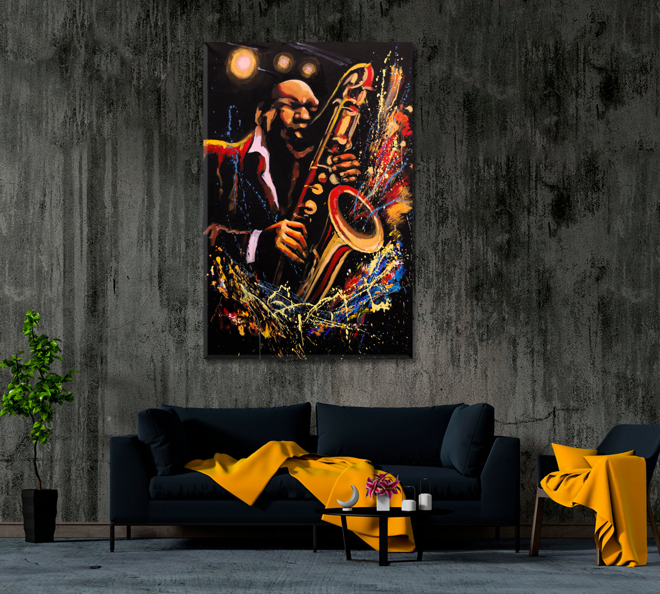 Saxophonist Canvas Print ArtLexy   