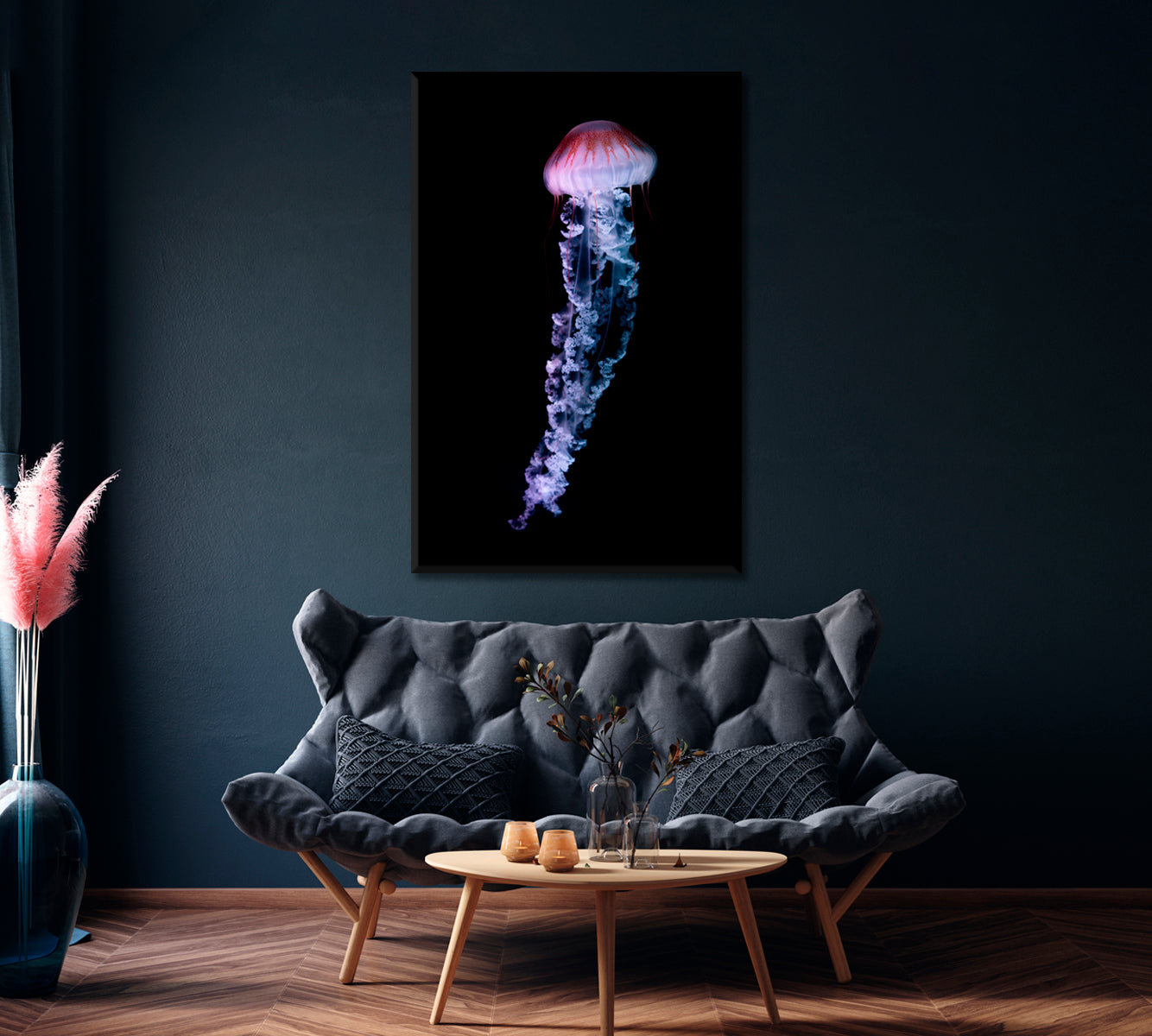 Purple-Striped Jellyfish (Chrysaora Colorata) Canvas Print ArtLexy   