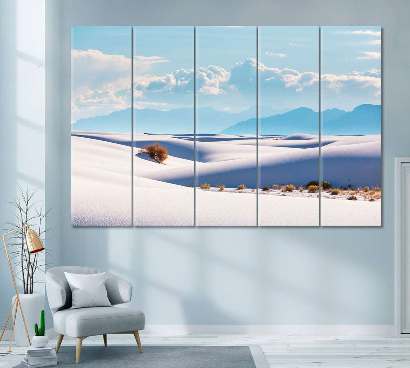 White Sands National Park New Mexico Canvas Print ArtLexy 5 Panels 36"x24" inches 