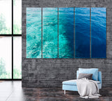 Blue Indian Ocean Maldives Canvas Print ArtLexy 5 Panels 36"x24" inches 