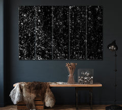 Bubbles in Dark Water Canvas Print ArtLexy 5 Panels 36"x24" inches 