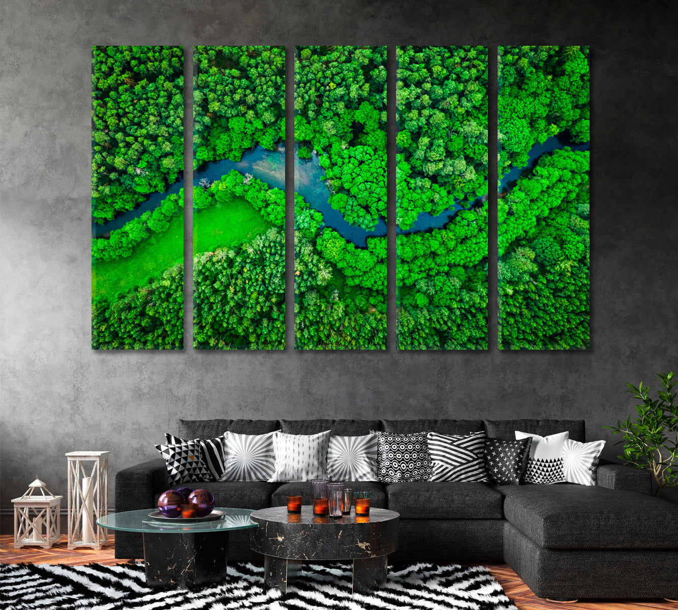 Tuchola Forest with River Canvas Print ArtLexy   