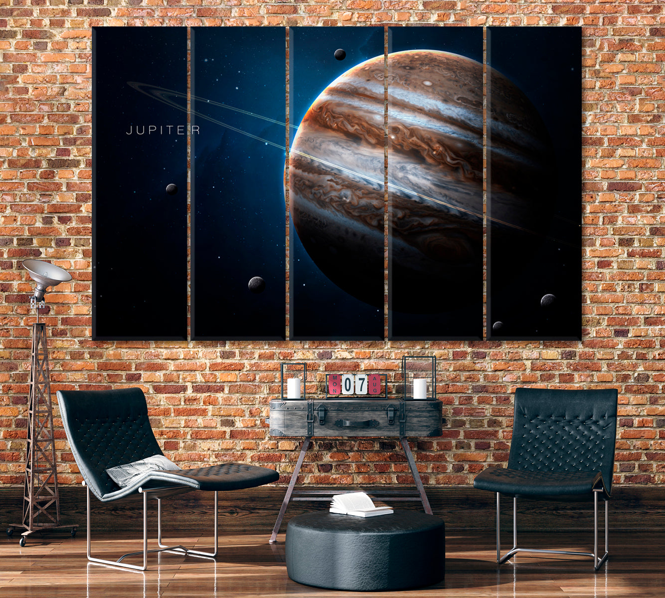 Jupiter Canvas Print ArtLexy 5 Panels 36"x24" inches 