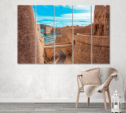 Dubrovnik Old Town Croatia Canvas Print ArtLexy 5 Panels 36"x24" inches 