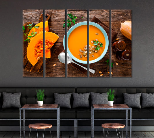 Pumpkin Soup Canvas Print ArtLexy 5 Panels 36"x24" inches 